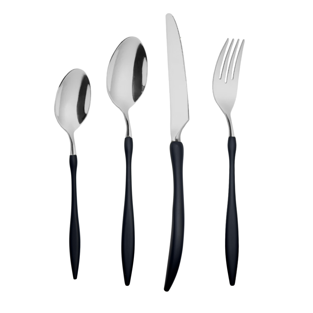 Velora Besteckset in Silber – 24-teilig aus Edelstahl, elegant im Alltag, beeindruckend für Gäste